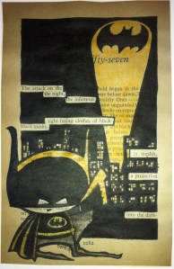 The image I saw on Pinterest that started it all: A Batman poem out of some other detective/adventure story