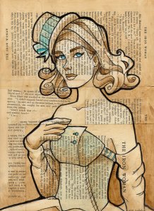 "Iron Woman" steampunk print by Karen Hallion