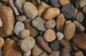 Pebbles on a Martha's Vineyard beach, photo links to source