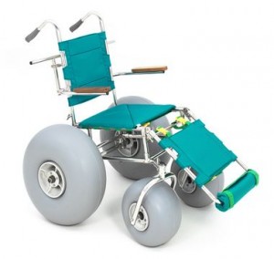A beach wheelchair