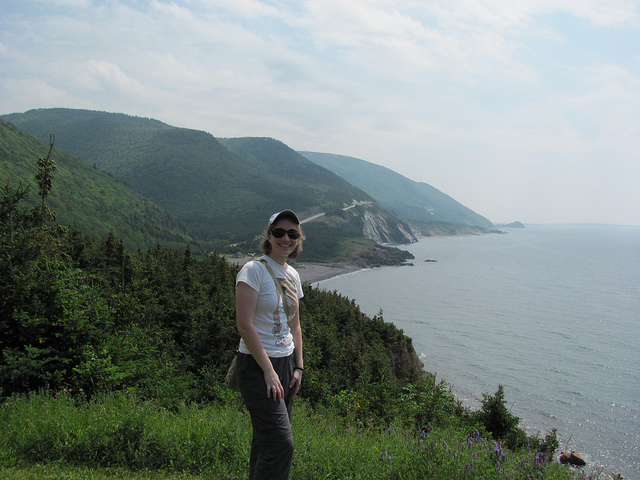 The author on the Cabot Trail, Cape Breton, NS