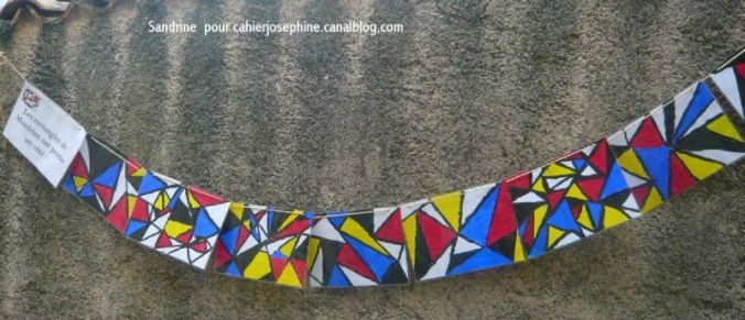 "Mondrian's squares have lost a side!" Triangle paintings from a French elementary classroom