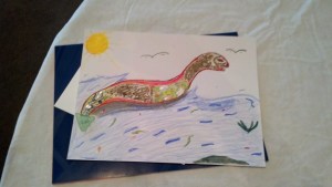 Mixed media sea serpent!