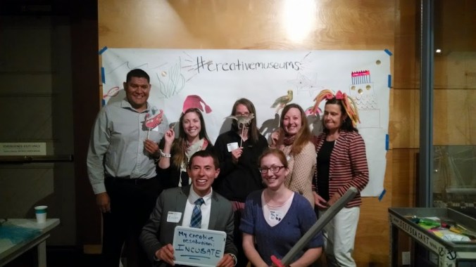 The PEM contingent at the #creativemuseums DIY photobooth.  Yes, I'm the one with the sword.