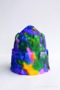 Painted salt sculpture from Fun at Home with Kids