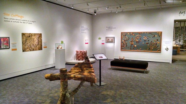 The Log Amadinda installed in the Art & Nature Center, just before opening