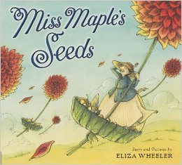 A nature fantasy about a seed guardian who shepherds her charges through the winter and safely out into the world to sprout in spring.  Very sweet book by Eliza Wheeler.  Click for Powell's link.