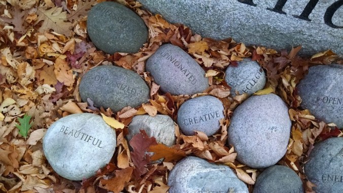 What will your guiding words for this year be?  Photo of sculpture from outside the Fuller Craft Museum, photograph by Meg Winikates.
